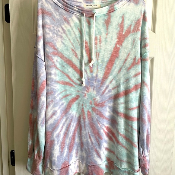 Free People Tops - Free People Ivory Combo Long Sleeve T/Dye Top Sz S